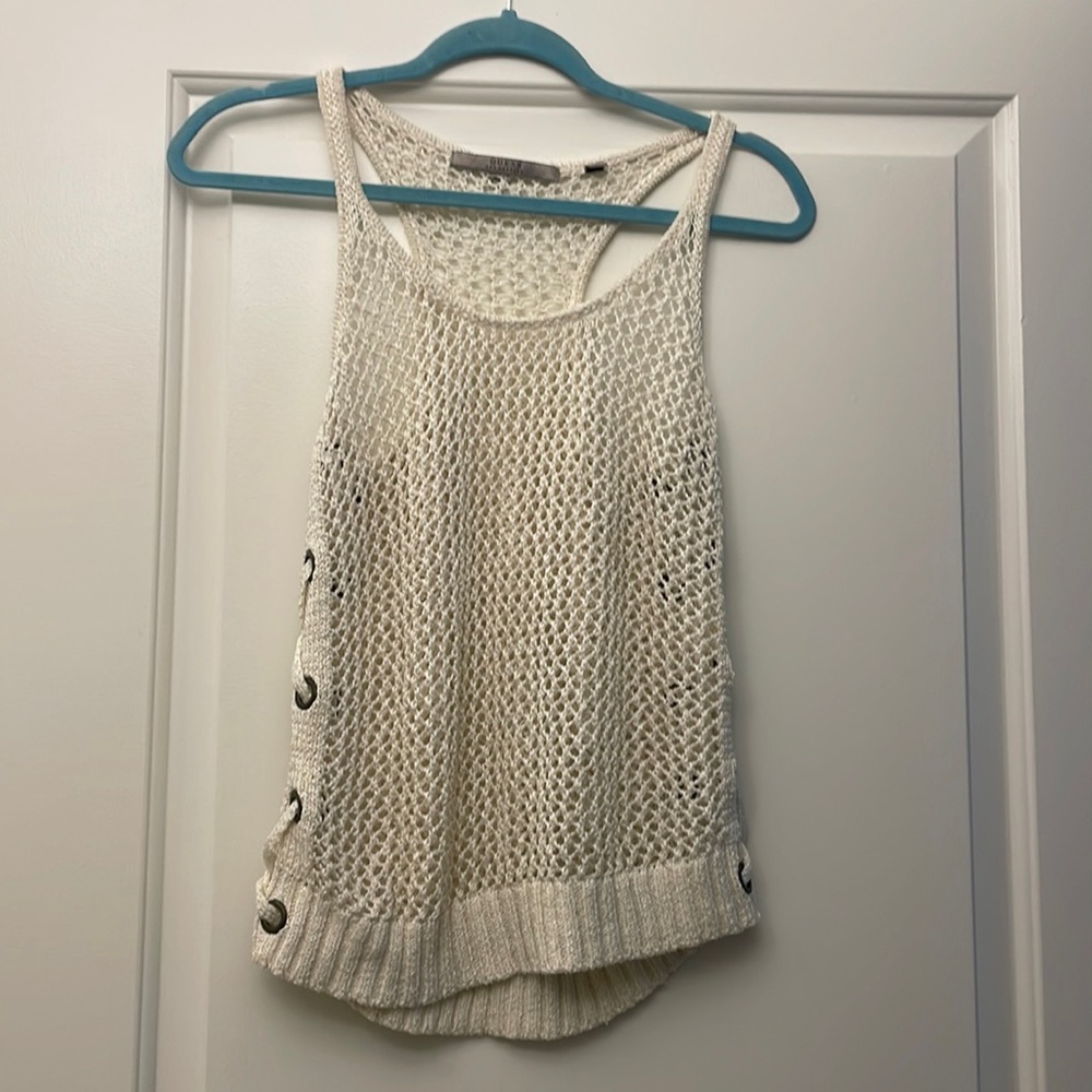Guess see through too with crisscross details on sides